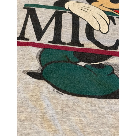 90s Mickey Mouse Disney Florida Front and Back Style Sweatshirt Tultex Size M - Picture 3 of 4